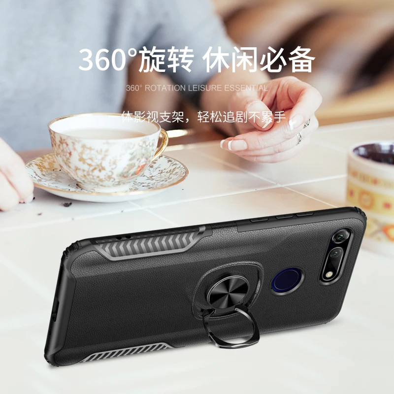 Ударопрочный чехол-подставка для Huawei Y7 Y6 Y5 Prime 2019 2018 защитный чехол телефона Honor 8X