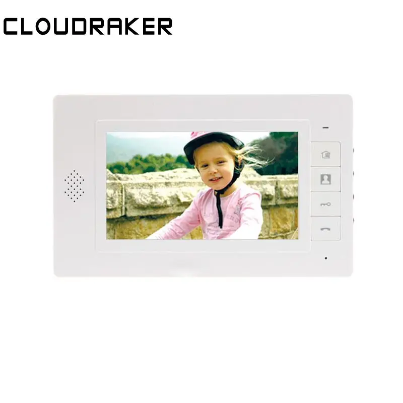 

CLOUDRAKER 7 inch Indoor Monitor Video Door Phone Doorbell Intercom System Unlock Wall Mounting