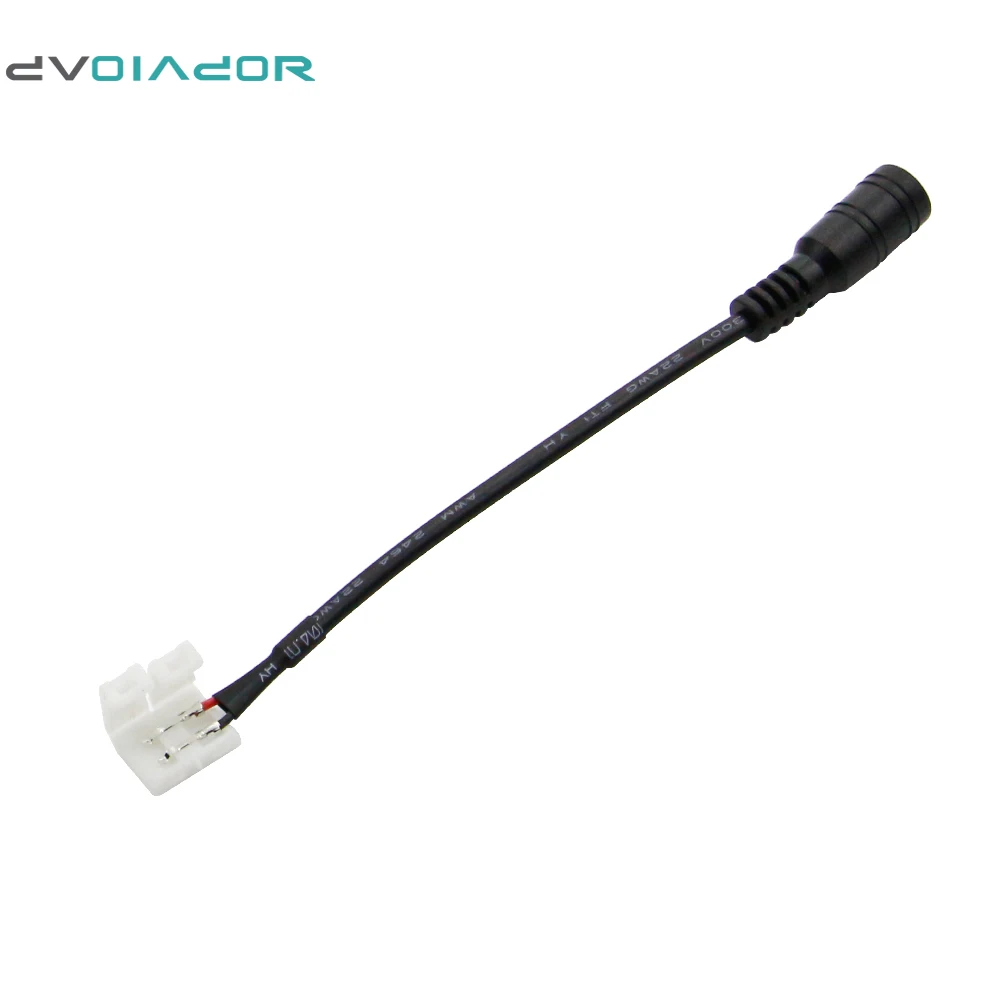 Dvolador 5 шт. DC розетка Solderless 2Pin 8 мм проводник Светодиодные ленты Разъем для быстрого