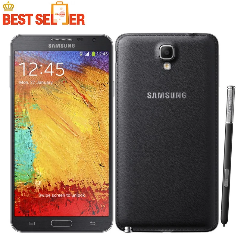 Открыл samsung Galaxy Note 3 4G LTE Смартфон Android 5 7 дюймовый N900 1920x1080 13MP 16 Гб NFC Передняя и