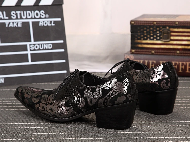 Zapatos Hombre Vestir/Свадебная обувь на шнуровке с золотым принтом Мужская официальная