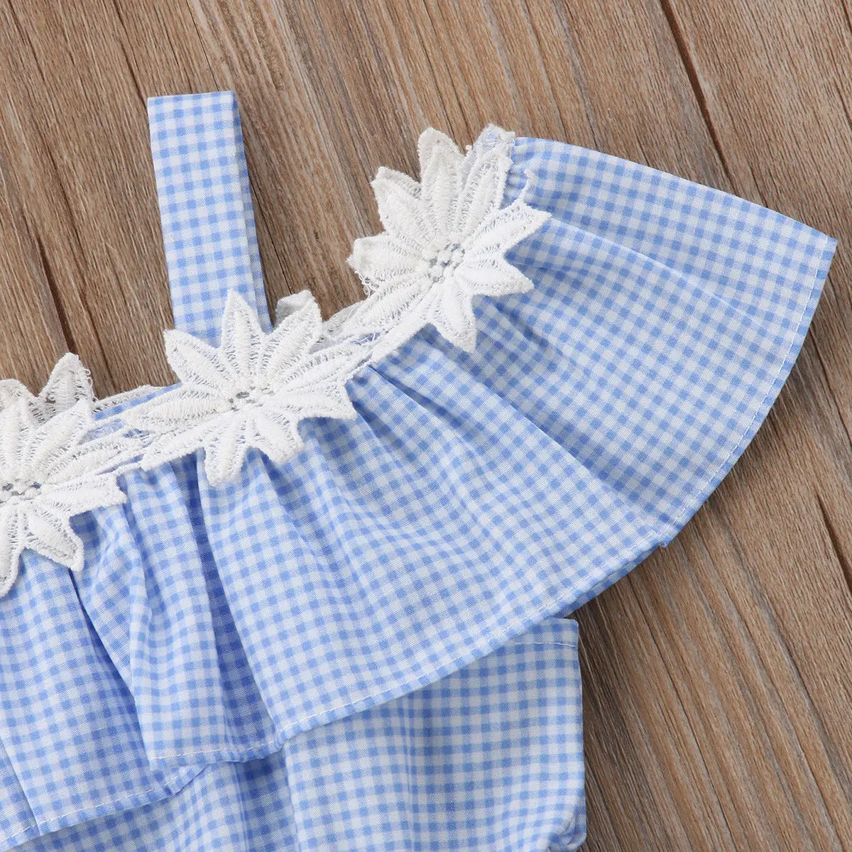 2018 NEW FASHION Toddler Kids Baby Girl Cotton Flower Off-shoulder Dress Clothes Summer sweet lovely plsid wild stylish CH | Детская