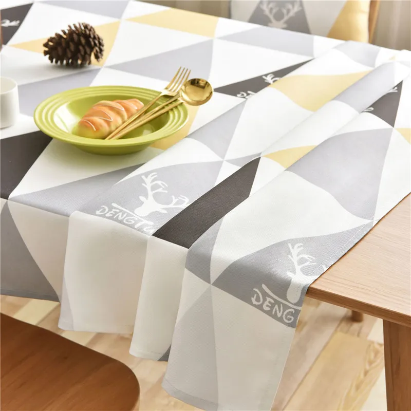 Nordic Waterpoof Geometric Table Cloth Dining Fresh Cotton Polyester Tablecloths Home Cover Dinning Decoration | Дом и сад