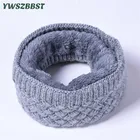 Шарф вязаный унисекс, для мальчиков и девочек, шерстяной, бархатный