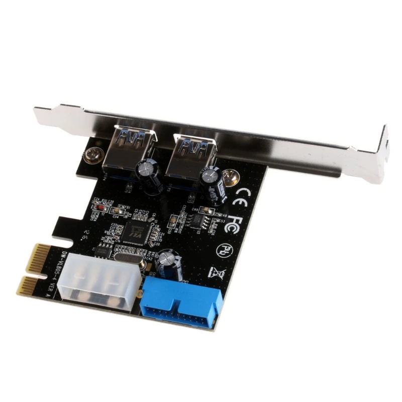 2 портами плата PCI Express USB 3 0 Фронтальная панель с адаптером для карт управления 4