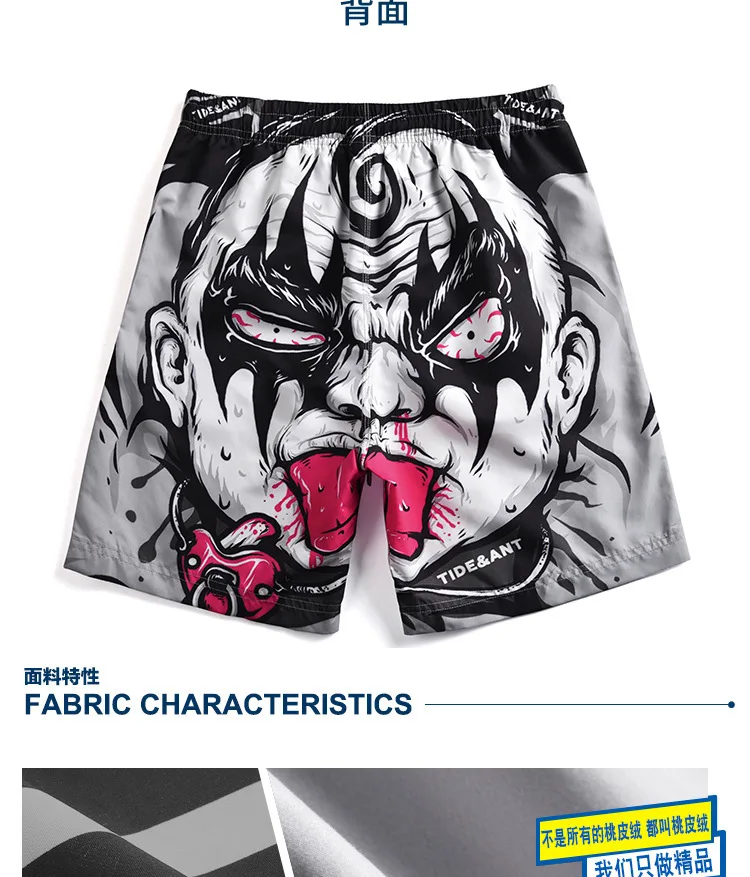 Быстросохнущие летние мужские пляжные шорты с принтом, купальная одежда Бермуды Плавки для серфинга для мужчин, спортивные шорты
