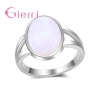 authentic 925 sterling silver sun eggs opal rings for women luxury jewelry accessories trendy engagement bague anel