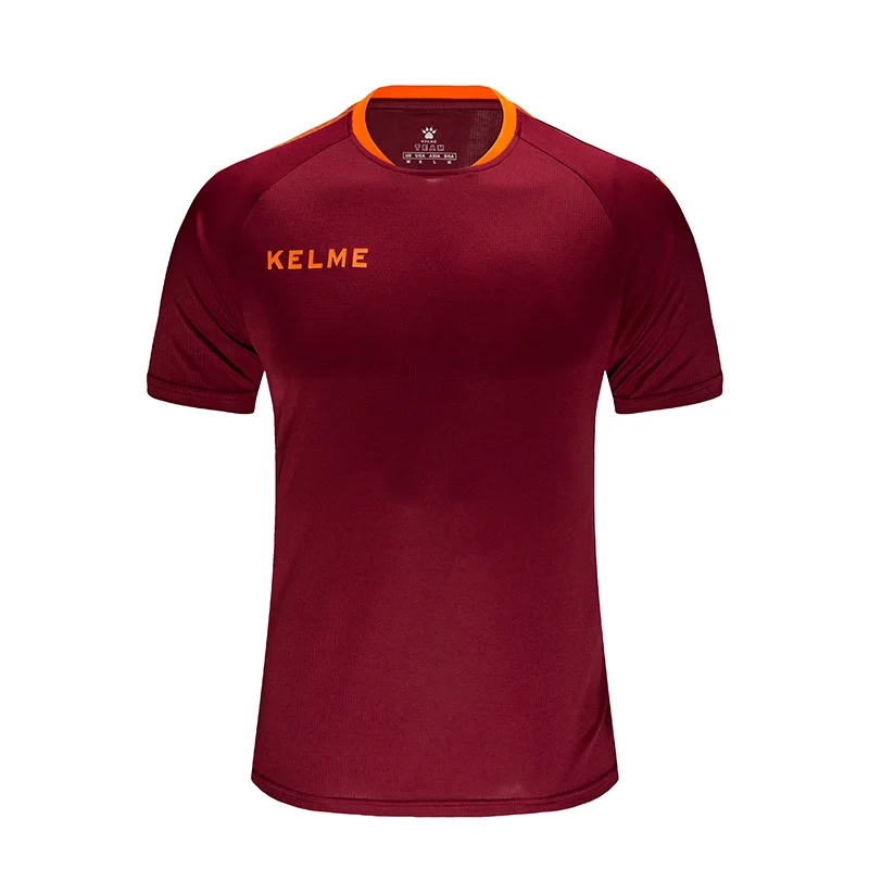 Kelme мужские футбольные Джерси дышащие индивидуальные спортивные тренировочные Джерси с коротким рукавом быстросохнущие футболки 3891060 - Цвет: Red