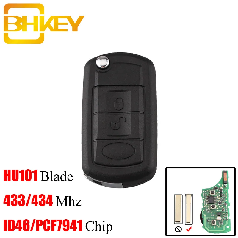 BHKEY дистанционный ключ для Land Rover 315 МГц PCF7941 чип транспондер Discovery 3 2003 2008 HU101 лезвие