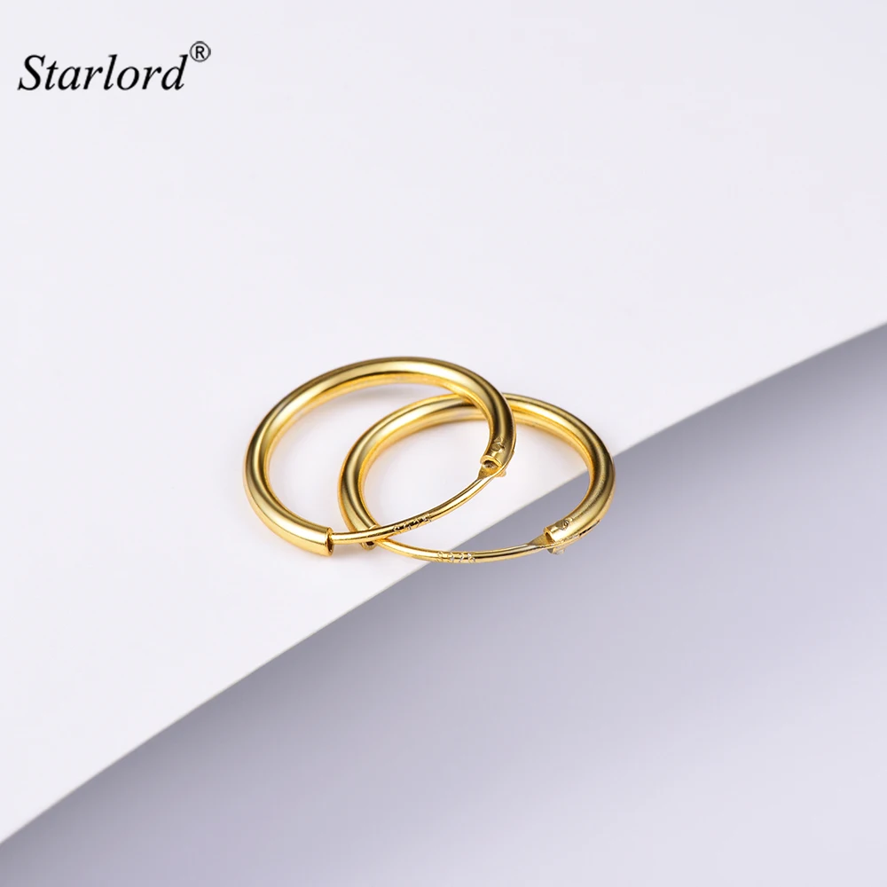 

Simple Hoop Earrings Silver Based Gold/Rose Gold Small/Medium/Big Size 15/30/40/50/70mm minimalist Hoop Earrings E6115K
