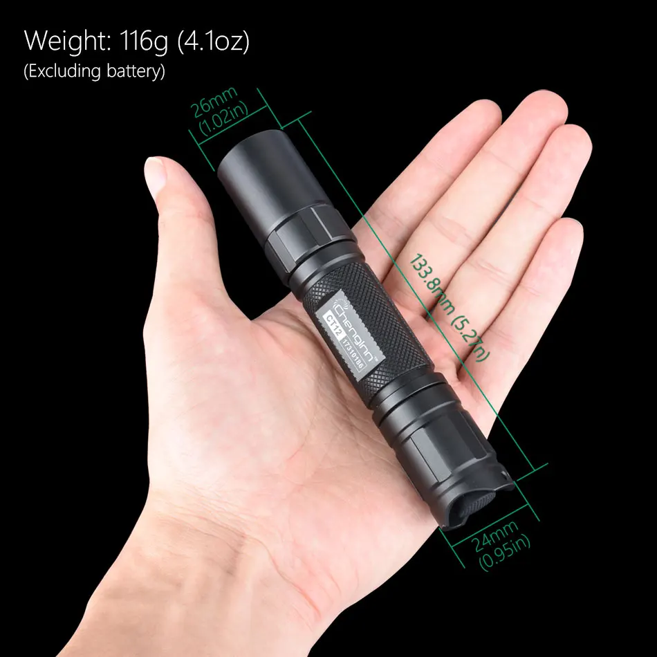 Chenglnn тактический фонарь мощный самообороны 1200LM Cree светодиодный свет 6 режимов SOS