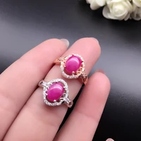 2018 new fashion gemstone ring natural blood red ruby silver ring solid 925 silver ruby ring romantic gift for girlfriend