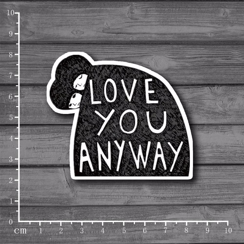 Люблю вас любым способом крутой граффити Скрапбукинг стикер для канцелярских