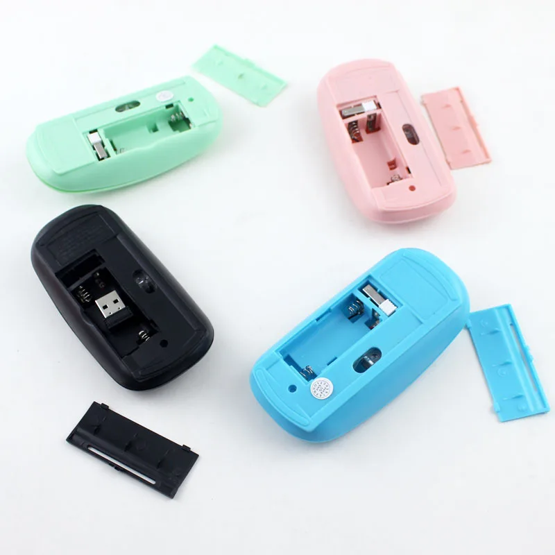 KuWFi Bluetooth 2,4G, беспроводная мышь с usb-приемником, яркие цвета, модные ультра тонкие мини компьютерные мыши, ноутбук, настольный компьютер