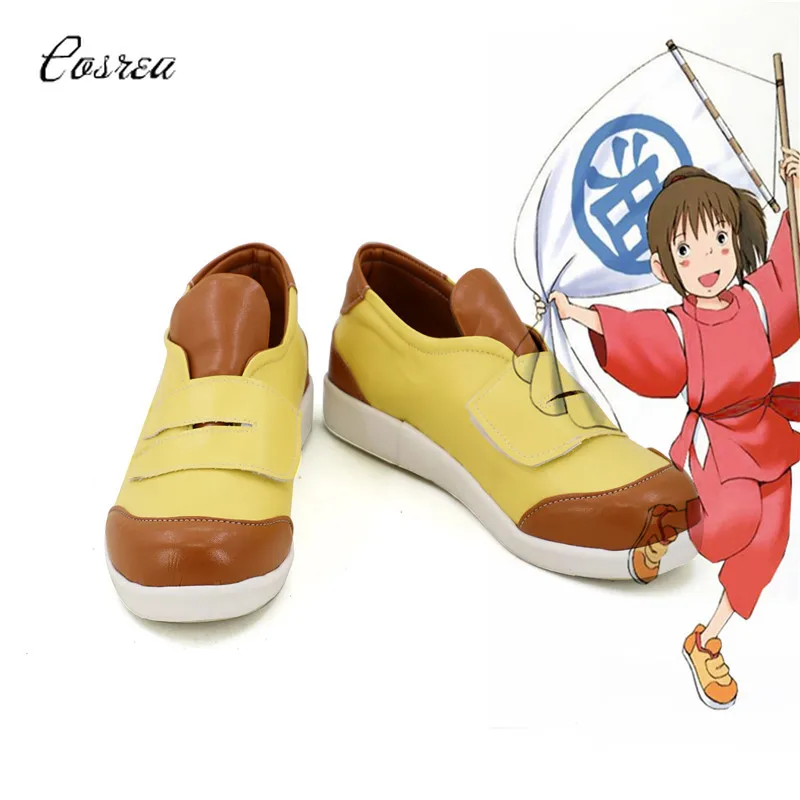 

Spirited Away Ogino Chihiro Running Shoes Girls Women Footwear Leather Shoes Ladies Flat Cosplay Casual Shoes