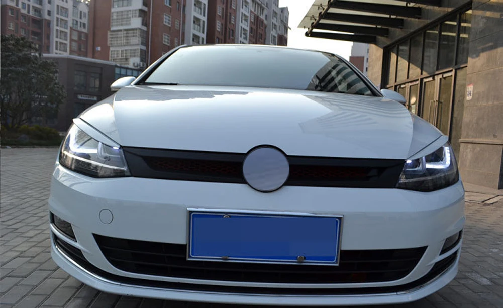 Для Volkswagen VW Golf 7 VII GTI gtd R MK7 Хромированная фара из АБС бровь фары реснички на фары отделка Стикеры аксессуары для стайлинга автомобилей