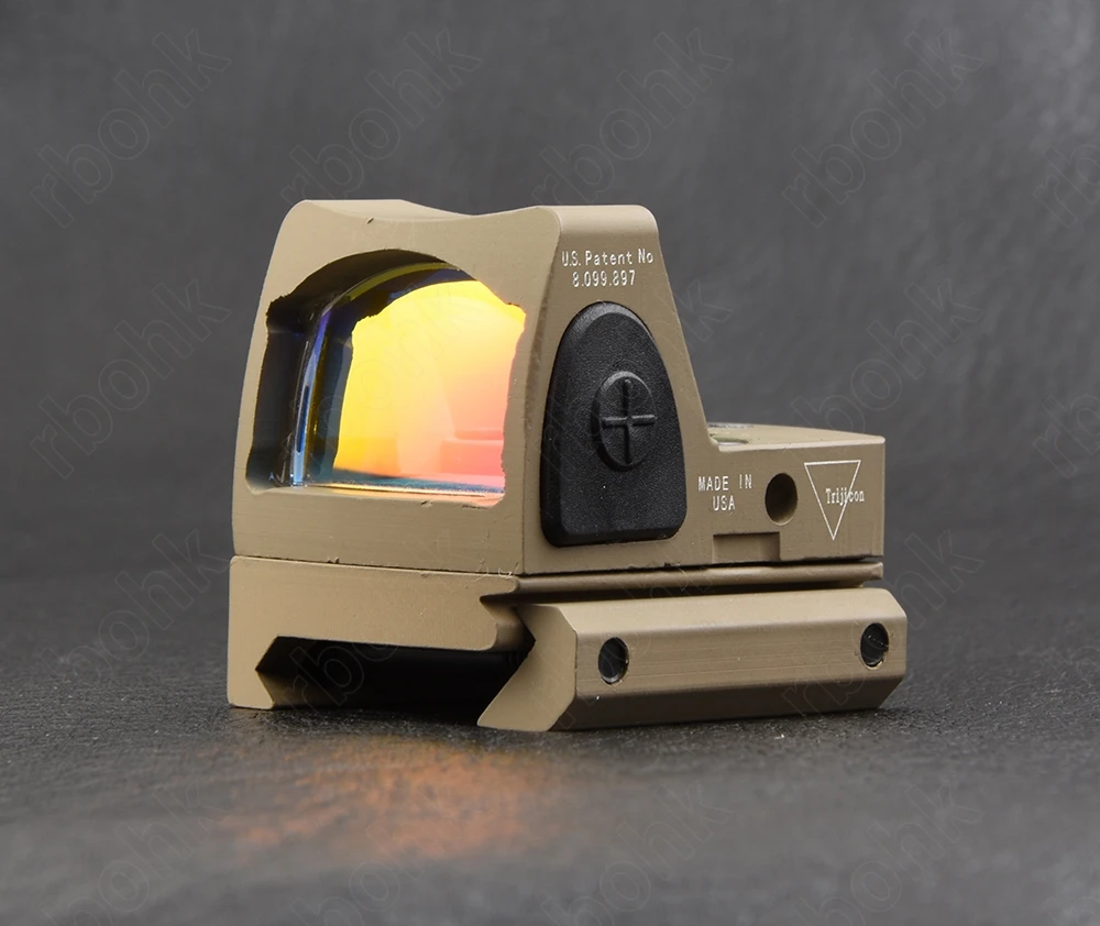 Тактический Мини Коллиматорный прицел от Trijicon Стиль 1x Red Dot Пикатинни и Глок база
