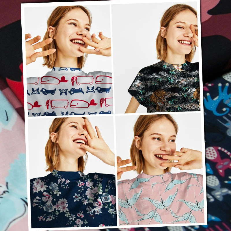 21 Цвет: мультяшный принт Цветочный в горошек машину камуфляж тянущаяся