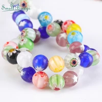 4 6 8 10mm round millefiori glass beads jewelry making diy accessories for bracelets bead of lampwork flower beads wholesale q7
