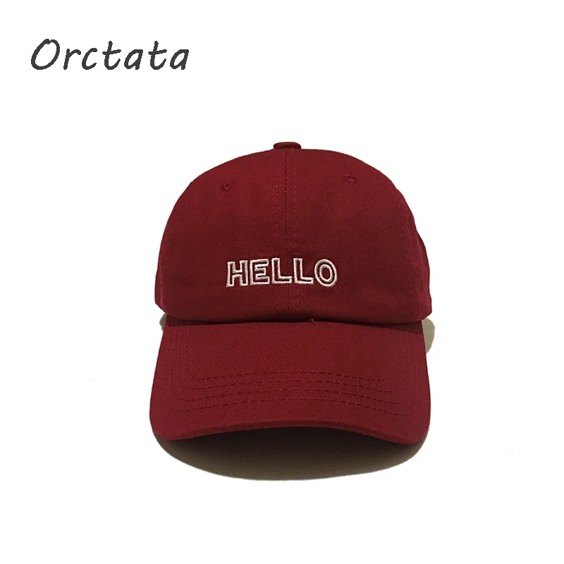 

Summer HELLO Embroidery Baseball Caps Unisex Women Men Fashion Adjustable Cotton Hats Outdoor Travel Snapback Hat 5 Colors