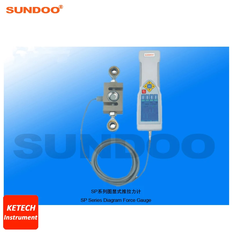 

100KN цифровой диаграмма датчик силы толчок Pull тестер Sundoo SP-100K