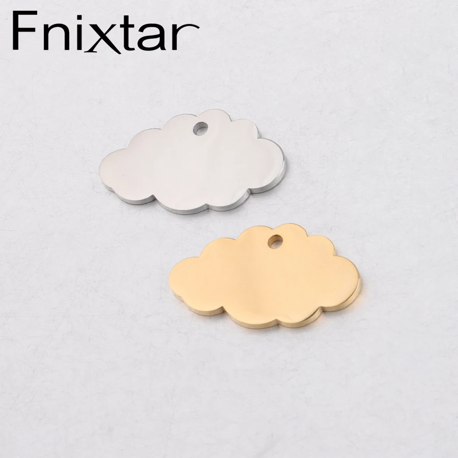 

Очаровательное облако Fnixtar из нержавеющей стали, зеркальная полированная Подвеска для ожерелья, сделай сам, Женские Ювелирные изделия ручн...