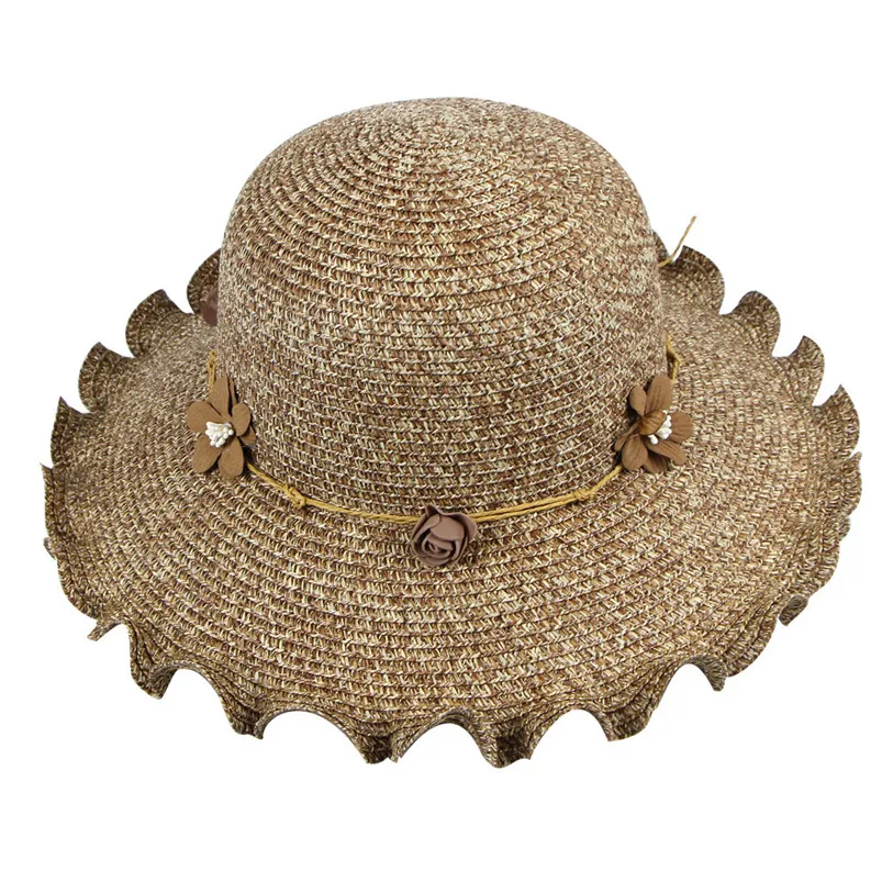 Шляпа женская складная с солнцезащитным козырьком модная стильная летняя панама