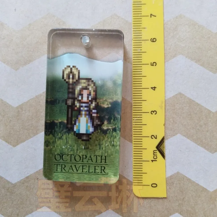 Игры Octopath Traveler акриловые игрушки Рисунок Двусторонняя брелок для ключей OLBERIC