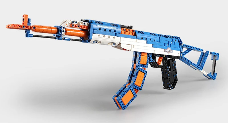 Дерево Спецназ DIY строительные блоки AK47/M1/Пустынный Орлиный пистолет Модель оружейный набор может огонь с инструкцией совместим с блоком - Цвет: Дерево
