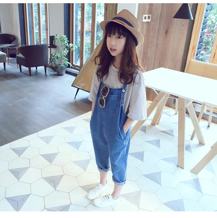 Spring Autumn Baby Boys Denim Calf-length Overalls Children Broken Hole Pants Girl Casual Jeans Infant | Детская одежда и обувь
