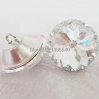 new 30mm bauhinia crystal glass buttons sofa industry decoration fileds soft clear crystal button ktv wall decorative buckle