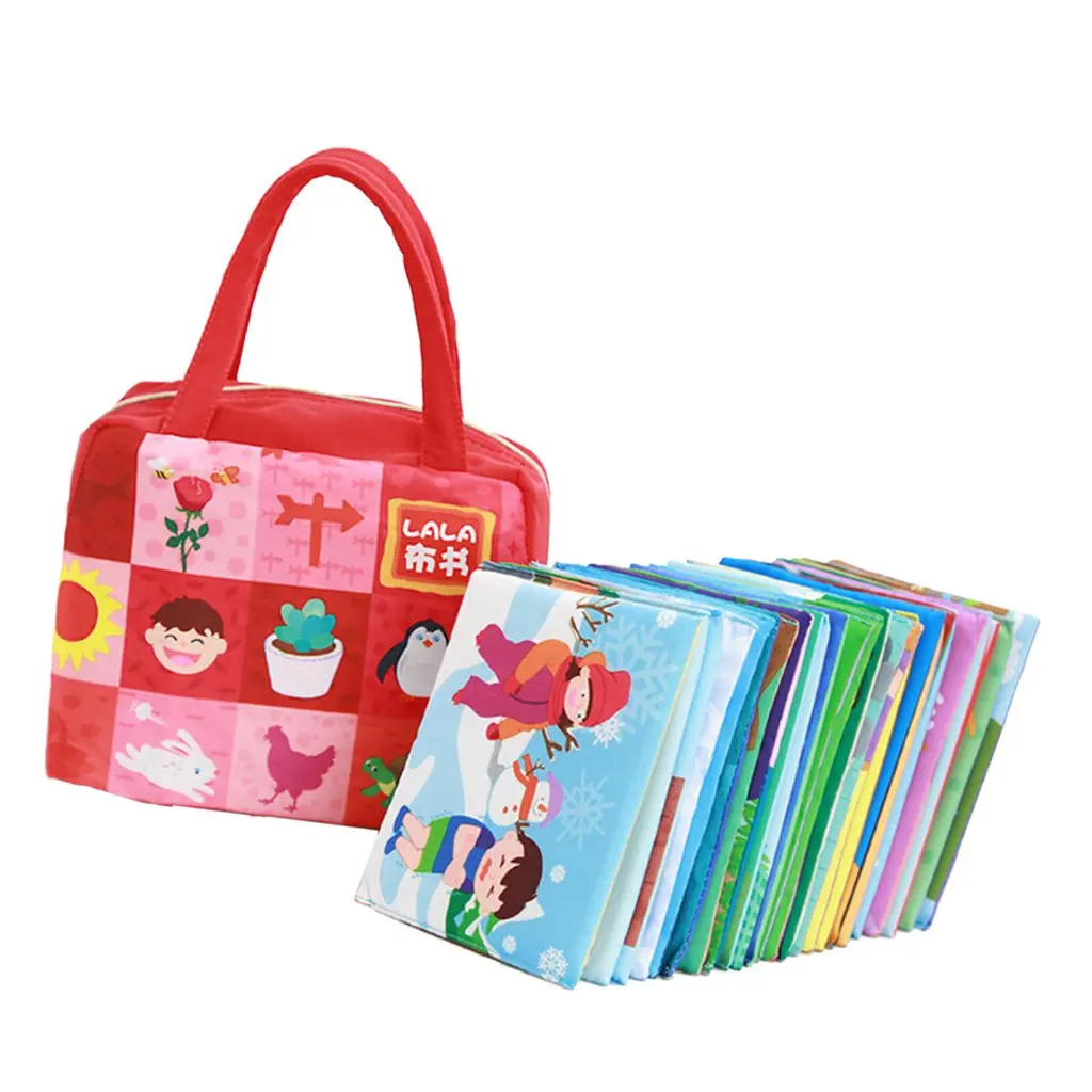 Тканевая книга Монтессори тканевые сенсорные карты памяти для раннего обучения