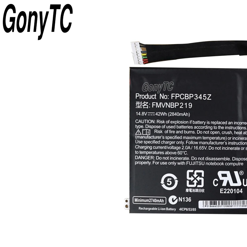 Новый оригинальный аккумулятор FPCBP345Z для ноутбука Fujitsu LifeBook UH572 UH552 Ultrabook FMVNBP219 FPB0280