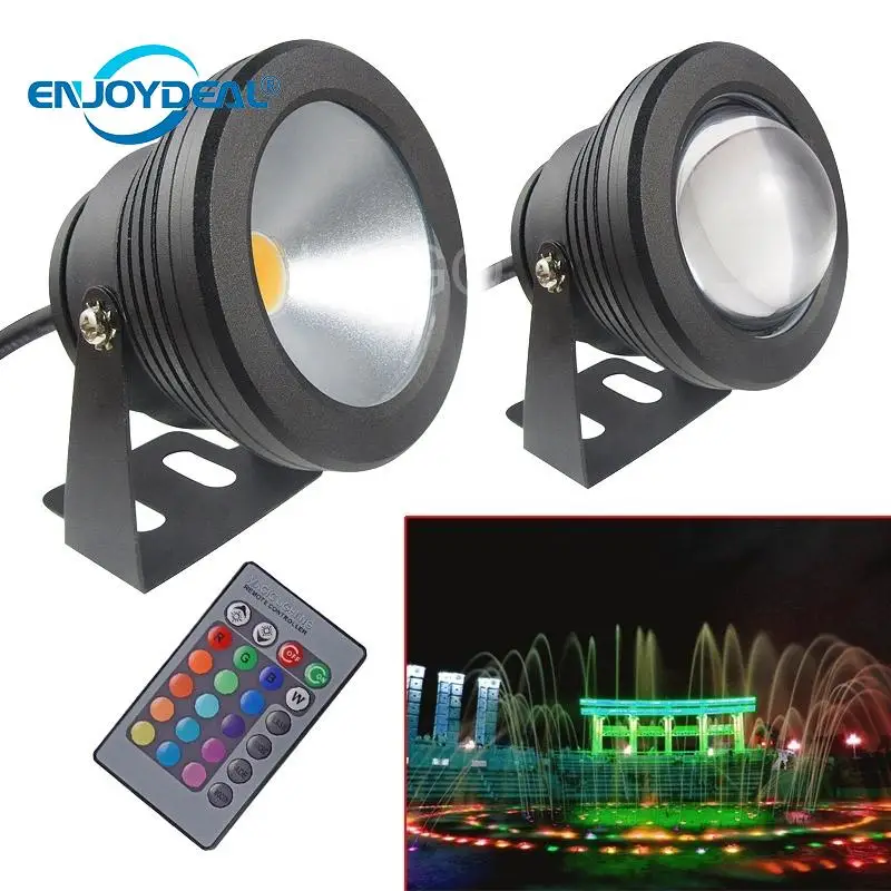 Submersa para Piscina Decoração de Festa e Jardim para Ambientes Led à Prova Lâmpada D’água Fonte Externos 12v 10w Luz