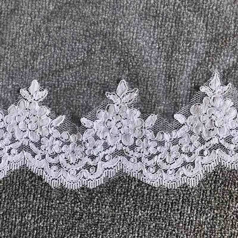 JIERUIZE In Stock French Lace Wedding Veils High Quality Cheap Bridal Accessories | Свадьбы и торжества