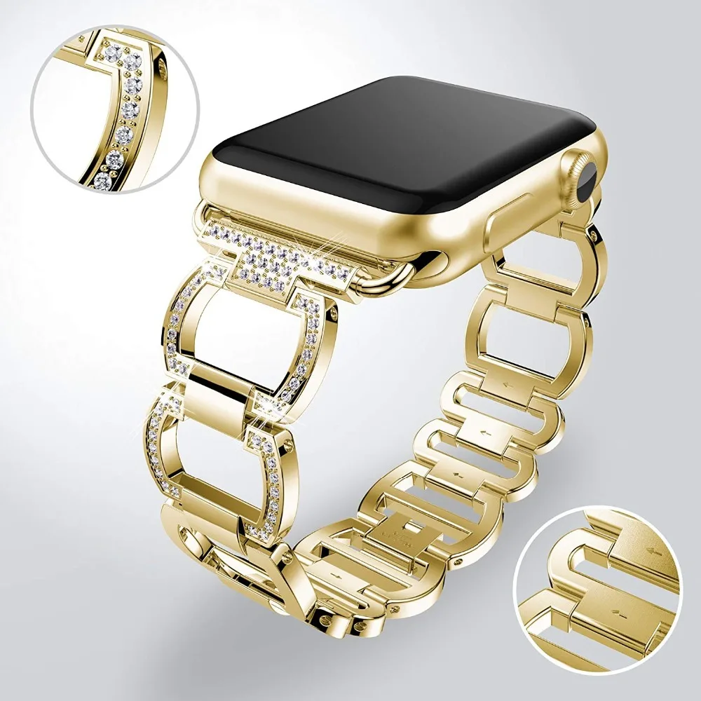 Ремешок Pulseira для iWatch Band 42 мм 38 браслет из нержавеющей стали Apple Watch 4 3 44 40