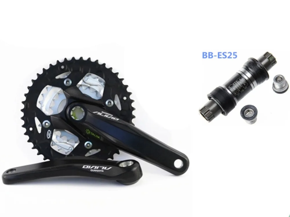 Alivio FC M430 3x9S 27S MTB Ctalink Spline шатун+ ES25 68x118 мм Нижний Кронштейн