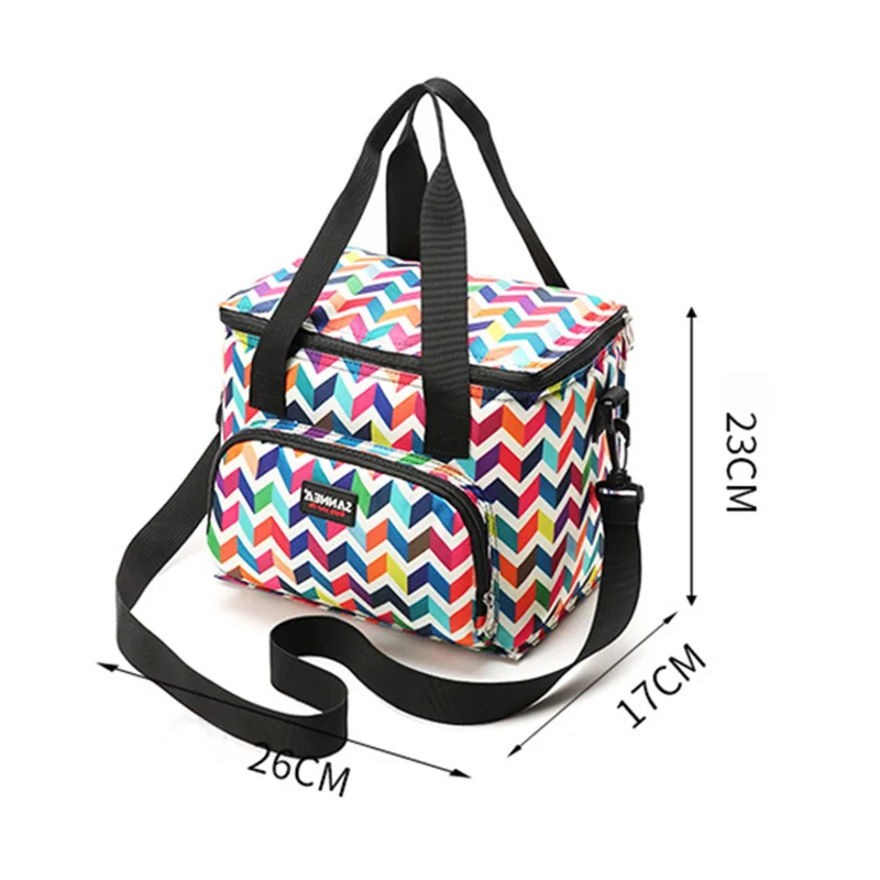KAWEIDA New Fashion Floral Print Picnic Lunch Bag Waterproof Thermal Insulated Cold Box Bags for Women Kids Men | Багаж и сумки