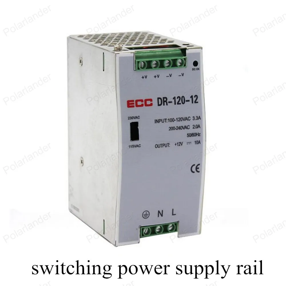

AC/DC 12V 120W LED strip Driving power supply rail dual output power supply Insulating aluminum Lighting Transformer