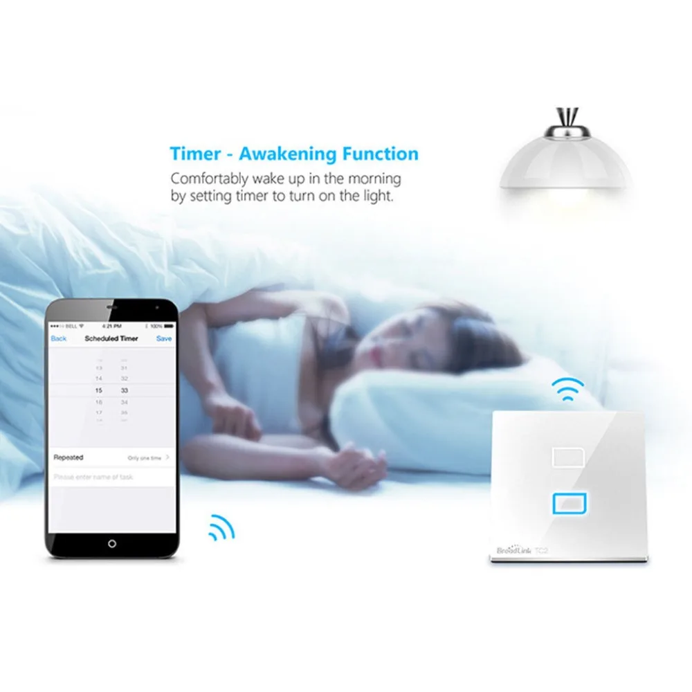 Контроллер Broadlink для умного дома RMPro wi fi переключатель TC2 работает с Alexa Google Home IR + RF