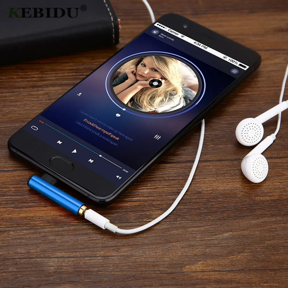 Адаптер Usb Type C KEBIDU 2 в 1 зарядное устройство аудиокабель с разъемом типа на 3 5 мм