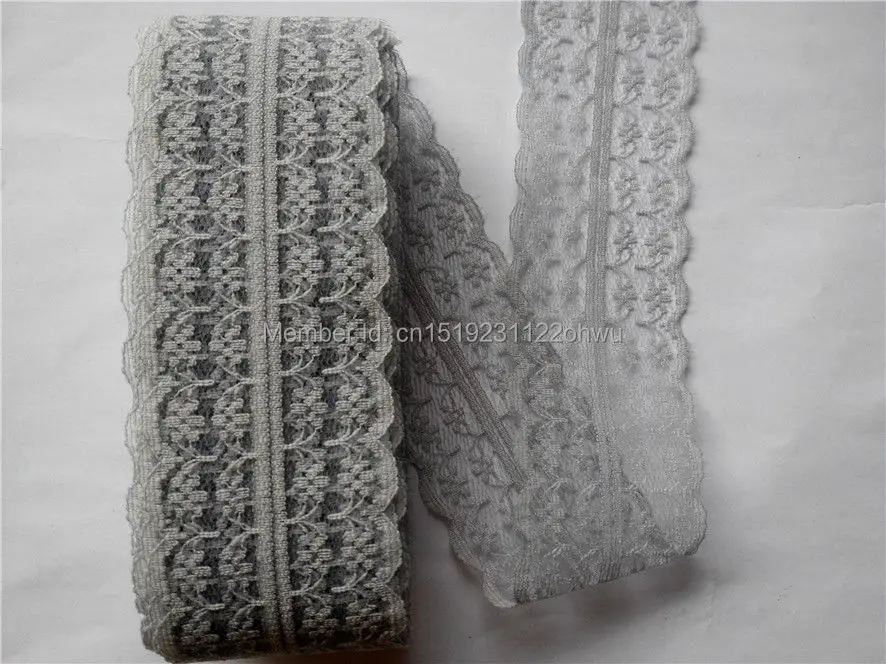 Новинка! Бесплатная доставка 10 ярдов красивой серой кружевной ленты см шириной 4 5