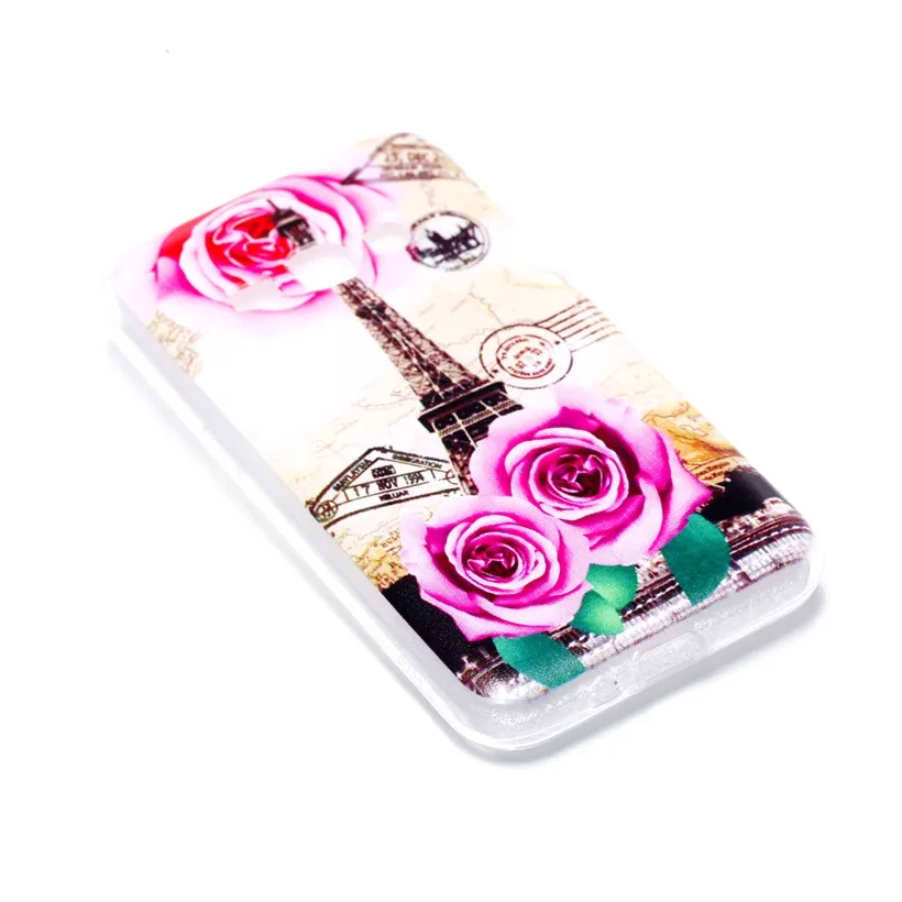 HEMASOLY Case For Samsung Galaxy J1 2016 J120F J120H J120M Silicone Soft TPU Flower Protective Back Cover |