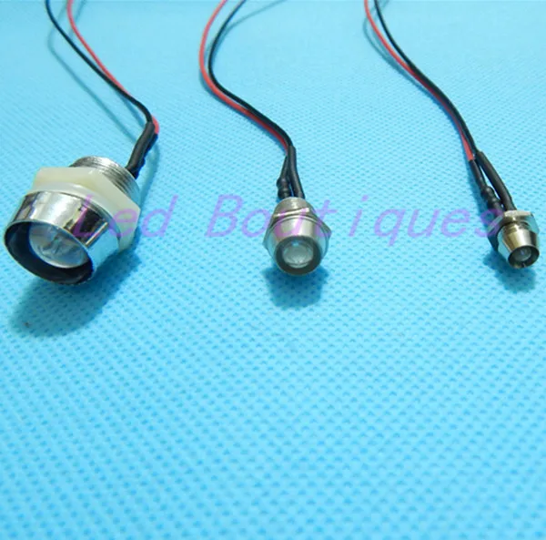 100 шт./лот красный/синий/зеленый/белый/желтый цвет PreWired DC12V 3 мм/5 мм/10 мм Автомобильная лодка светодиодный диоды+ металлический держатель