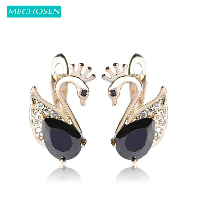 MECHOSEN милые английские серьги с застежкой в форме лебедя для женщин и девочек