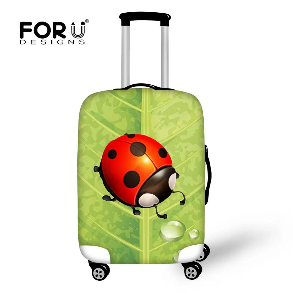 FORUDESIGNS, защитный чехол для багажа, божья коровка, зеленый принт, для багажника, чехол, эластичный, растягивающийся, пылезащитный, дождевик, тележка, чехол, чехлы - Цвет: CC90069
