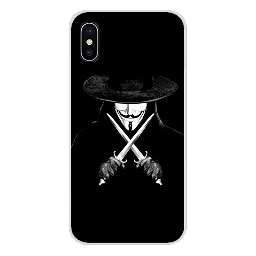 Аксессуары для телефона Чехлы V Vendetta Маска Xiaomi Mi4 Mi5 Mi5S Mi6 Mi A1 A2 5X 6X 8 9 Lite SE Pro Max Mix 2 3 2S |