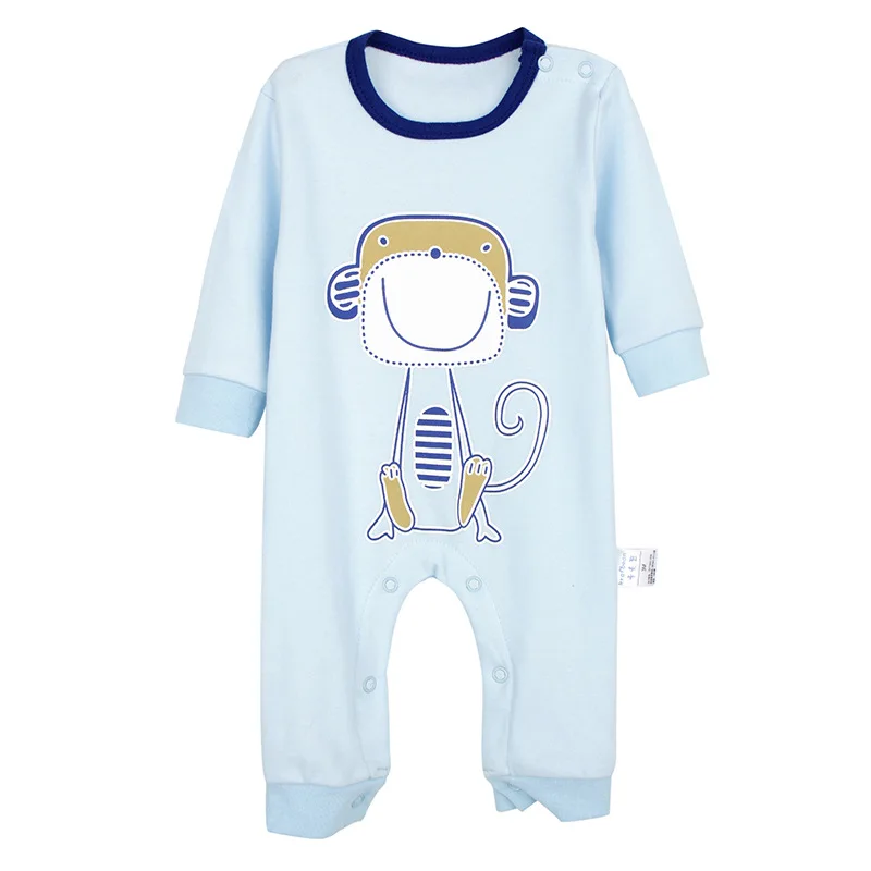 Детские комбинезоны Новинка одежда с рисунком для новорожденных из чистого