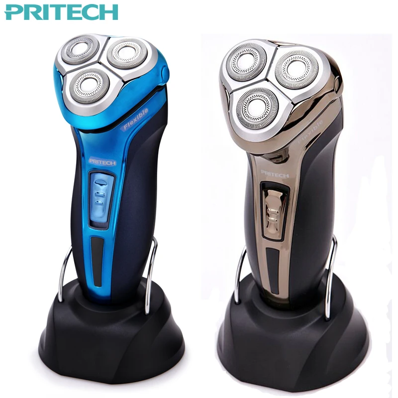 Pritech Новый моющиеся Перезаряжаемые электробритва Triple Blade Электрические бритья