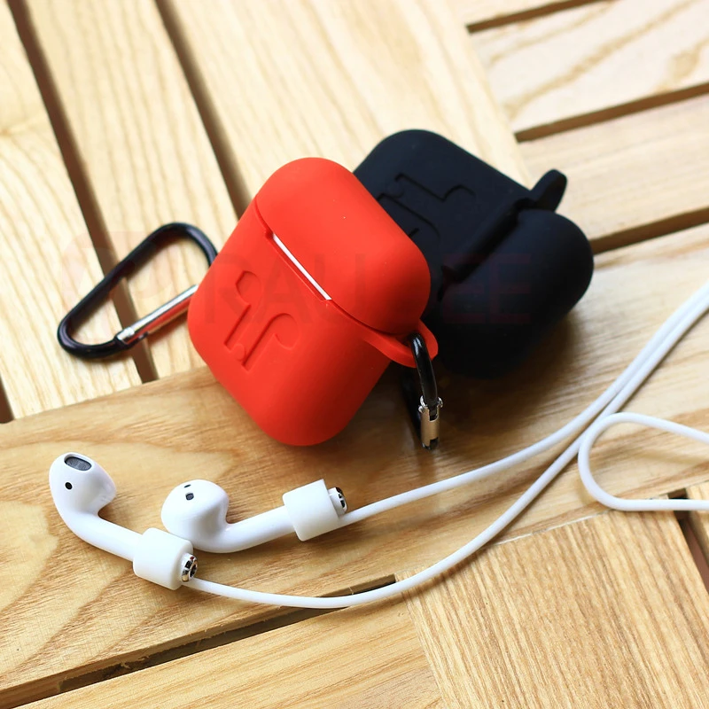 Силиконовый чехол для Apple Airpods ремешок Ударопрочный силиконовый Аксессуары